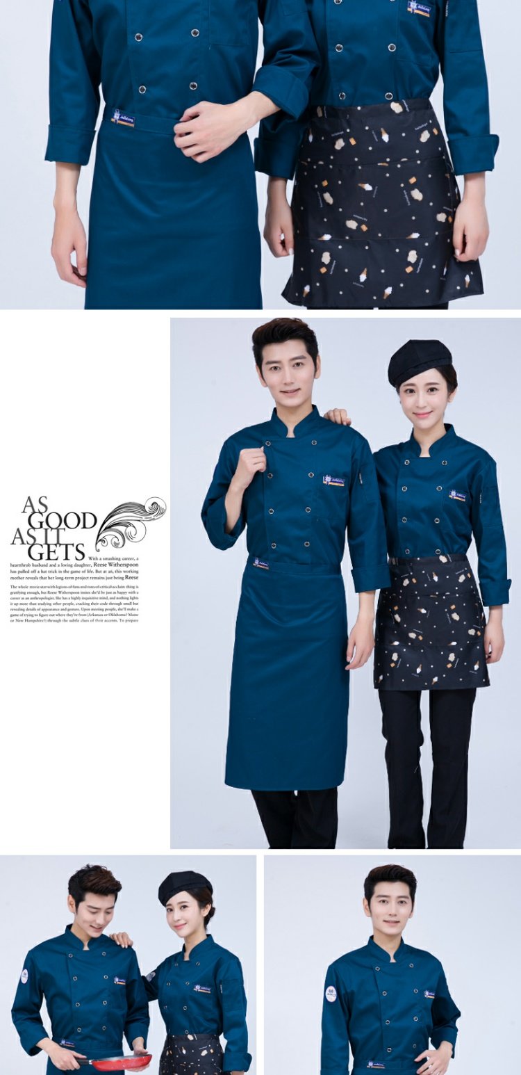 Đầu bếp khách sạn overalls đàn ông dài tay cộng với nhà bếp kích thước lớn nhà hàng dịch vụ đầu bếp căng tin phục vụ dài tay mùa thu và mùa đông quần vải nam