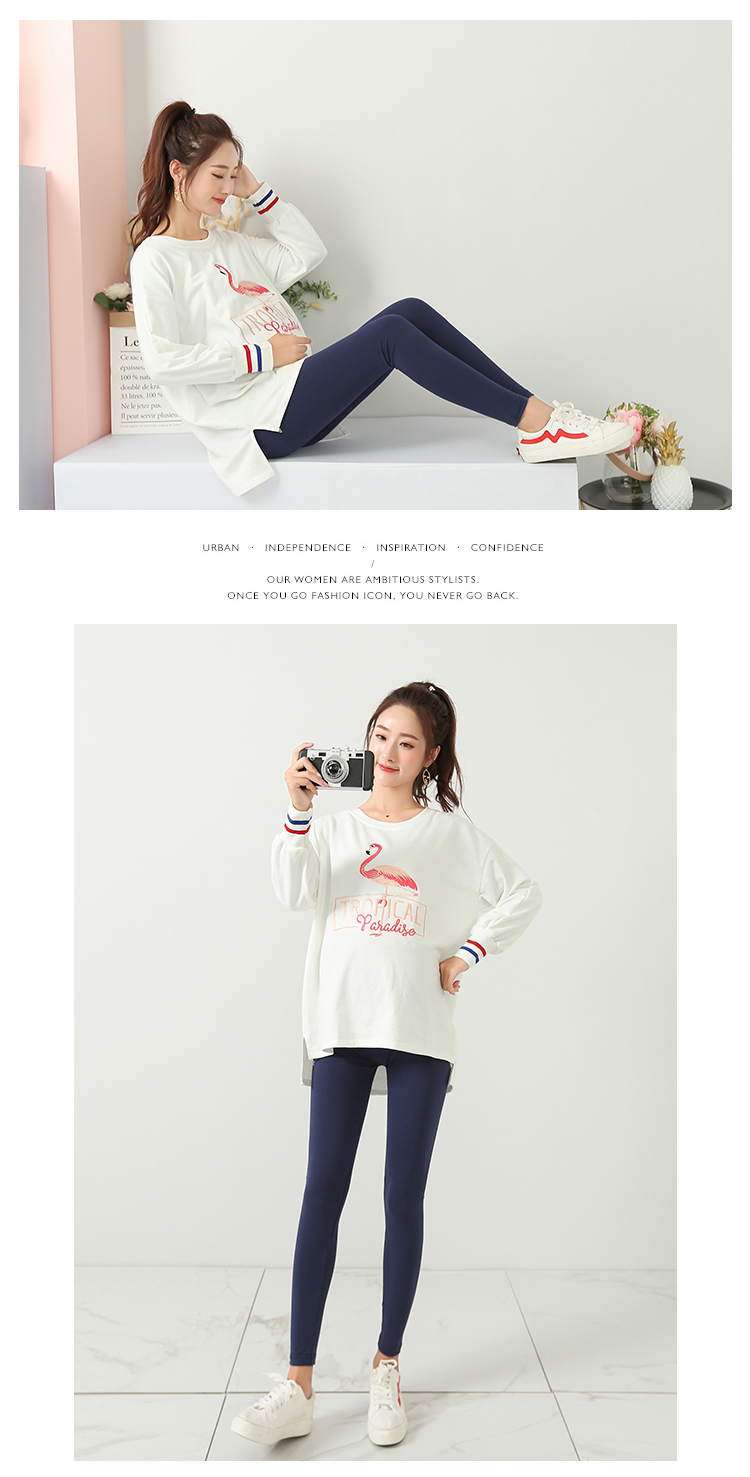 Quần legging bà bầu xuân hè mặc phần mỏng 2018 thu đông thời trang mới cotton dày cộng với nhung ấm bụng nâng quần quần bầu mùa hè