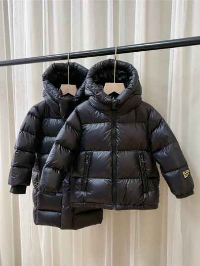 Children's long down jacket boys and girls winter 2025 new over-the-knee warm and thickened children's big children's trendy and light