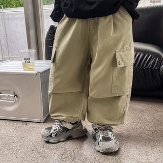 Boys' Cargo Pants, Cool Style, Autumn Wear, Children's Loose Fit, 2025 New Model, Trendy and Cool Long Pants for Toddlers and Young Boys