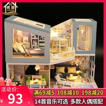 diy lodge first see villa loft handmade house model creative assembly toy birthday gift men and women