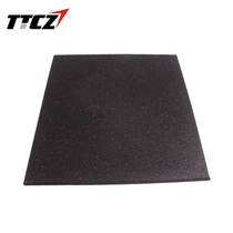 Tengtai gym soundproof rubber cushion mat strength area dumbbell cushion color super thick drop resistant ground glue