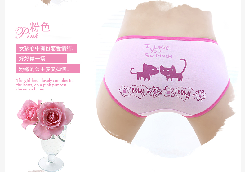 5 hộp quà tặng quần lót cotton nữ 裆 vải cotton giữa eo nữ gợi cảm hoạt hình cô gái tóm tắt nội y đẹp nam nữ