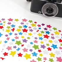FF1 Korean stationery Latech Sparkling five-pointed star color menu sticker 6 pcs