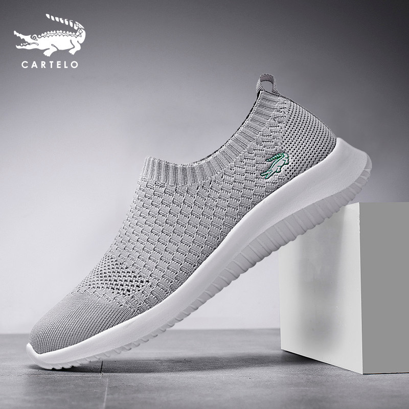 Shoes Men 2022 New Summer One Foot Pedal Sloth Shoes Casual Net Face Breathable Mid-Aged Soft Bottom Sneakers Man