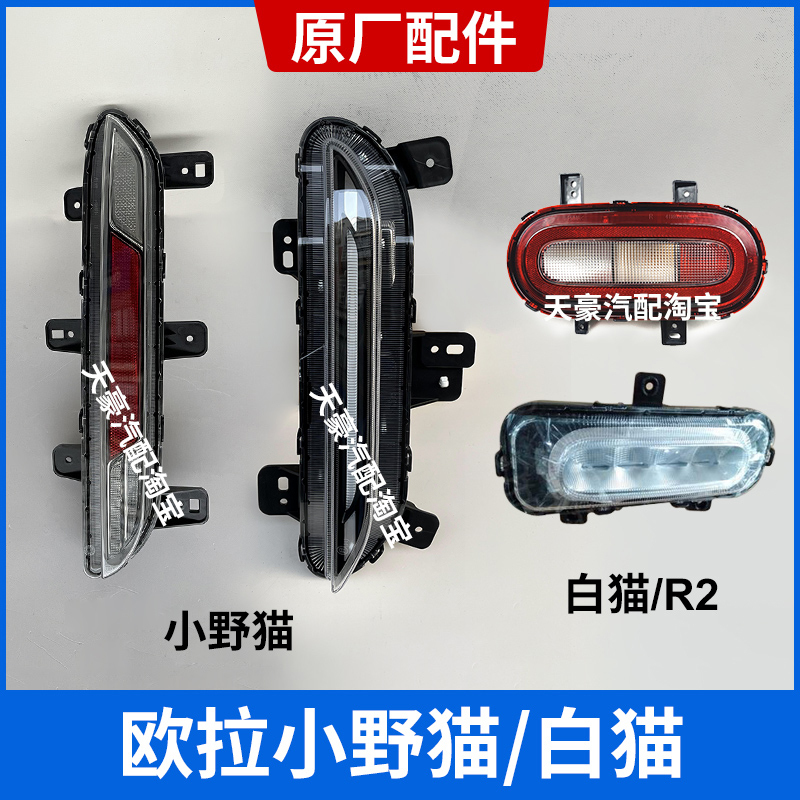Suitable for Euler Little Wildcat Rear Bumper Light Assembly White Cat R2 Front Bumper Daytime Running Light Anti-Fog Light Anti-Rear Collision Light