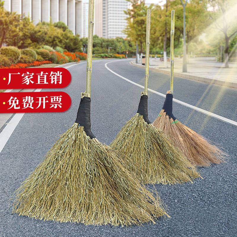 Bamboo Broom for Rural Areas, Specialized for Sweeping Roads and Courtyards, Traditional Sanitation Large Broom for Snow Removal, Workshop Outdoor Broom