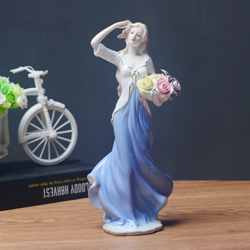 Western European women 070 rural household adornment ornament characters of jingdezhen ceramic arts and crafts its furnishing articles