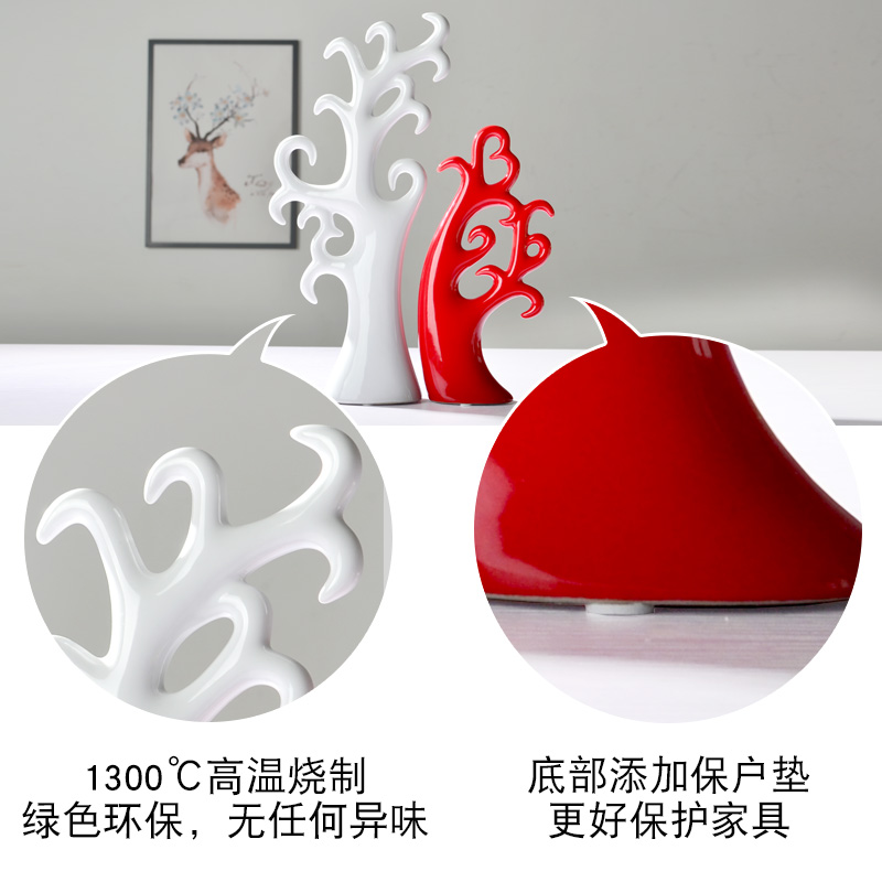 Household act the role ofing is tasted individuality present modern furnishing articles sitting room adornment ceramics decoration creative love tree