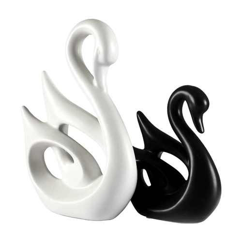 Креативное современное украшение, лебедь для гостиной для влюбленных, аксессуар