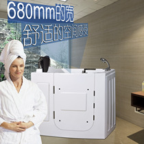 Elderly small size bathtub large door Disabled accessible side door Sitting bubble seat type Maternal small size