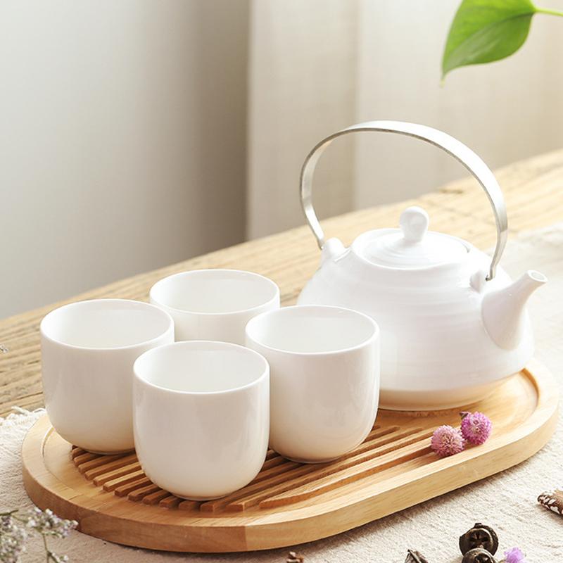 Ipads China tea sets cold water bottle glass ceramics of a complete set of domestic hot water and exquisite checking bamboo pallets