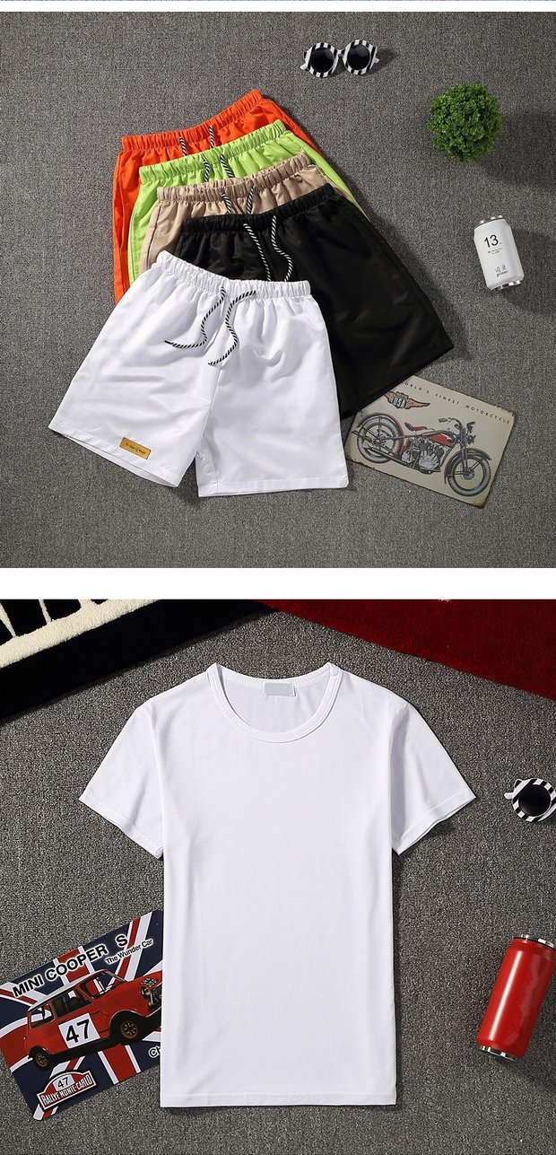 2018 phiên bản Hàn Quốc của quần lửng trong nhà siêu giản dị quần short kaki nam