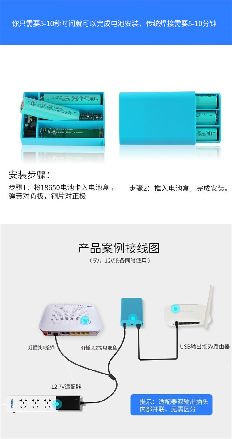 Nóng đẳng tĩnh ups5V12v phù hợp DC sạc lithium điện thoại di động điện thoại di động Po đa lõi nhà ở tiết kiệm năng lượng - Ngân hàng điện thoại di động pin sạc dự phòng anker