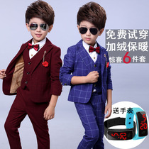 Childrens suit men thicken three - piece small flower boy dress casual boy suit 2019 new Korean edition tide