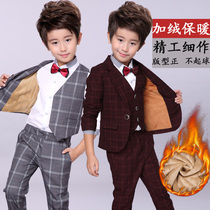 Childrens suit for boys and winter thickening three - piece autumn and winter school boys suit 2018 new models