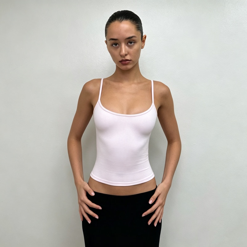 Tankair Same Style Sexy Low-Neck Camisole Solid Color Tight-Fitting Tank Top Versatile Short Top