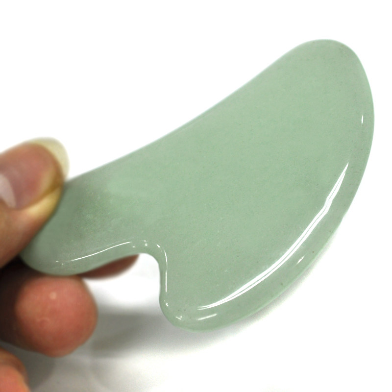 Natural jade scraping plate healthcare scraping sheet beauty scraping plate jade scraping plate facial face