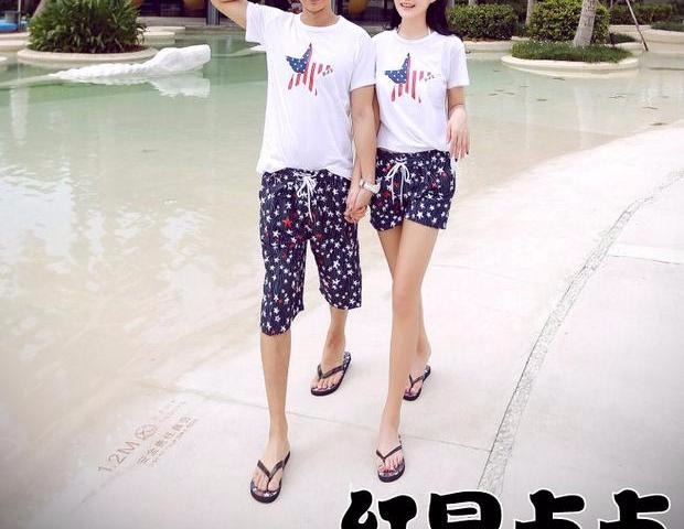 Quần đi biển quần soóc mùa xuân và mùa hè quần nam rộng 衩 đôi T 桖 bên bờ biển nhanh khô thể thao và quần du lịch giải trí - Quần bãi biển quần đi biển nam vải dù