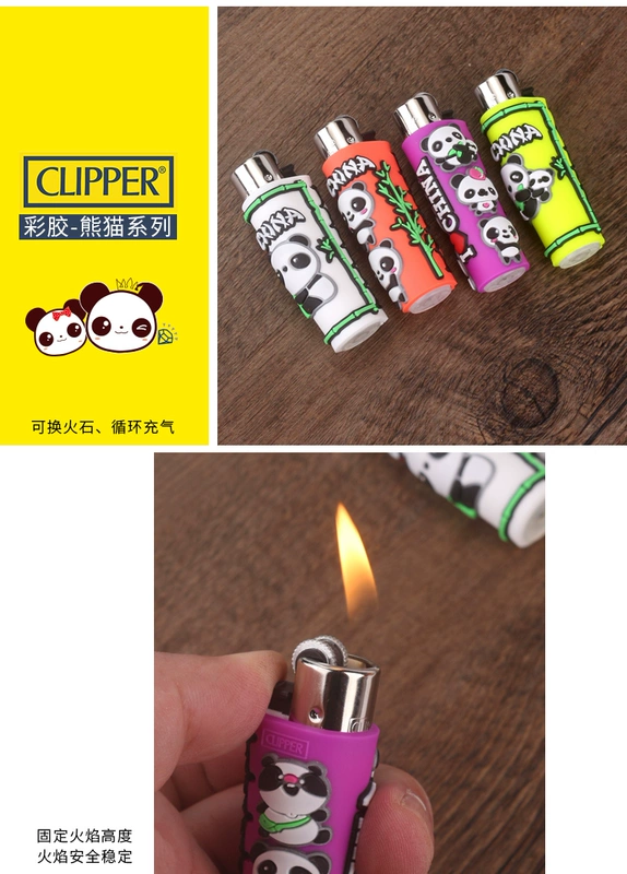 Màu sắc sáng tạo keo nhẹ hơn CLIPPER khâu tay có thể được nhẹ hơn máy bơm đá lửa cơ thể - Bật lửa