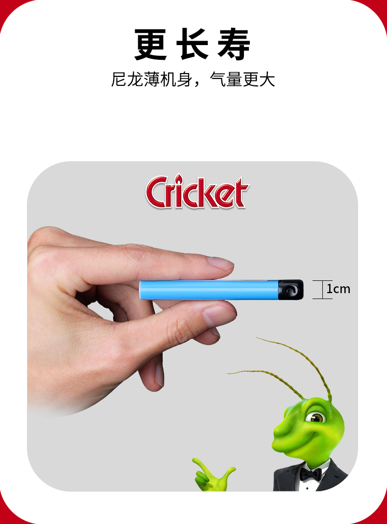ED4 nhập khẩu Cricket châu chấu dùng một lần nhẹ hơn nylon an toàn cố định lửa thương hiệu quà tặng ý tưởng - Bật lửa bán bật lửa đẹp giá rẻ
