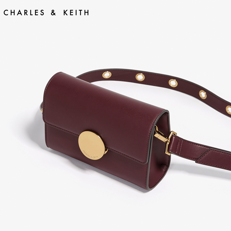 charles and keith burgundy bag