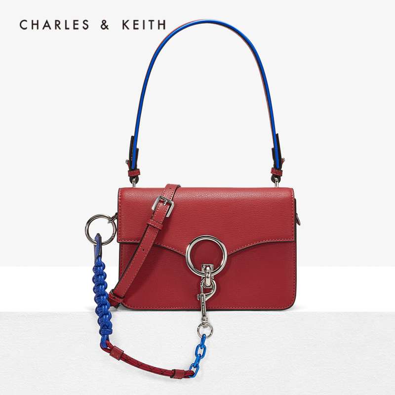 charles and keith red bag