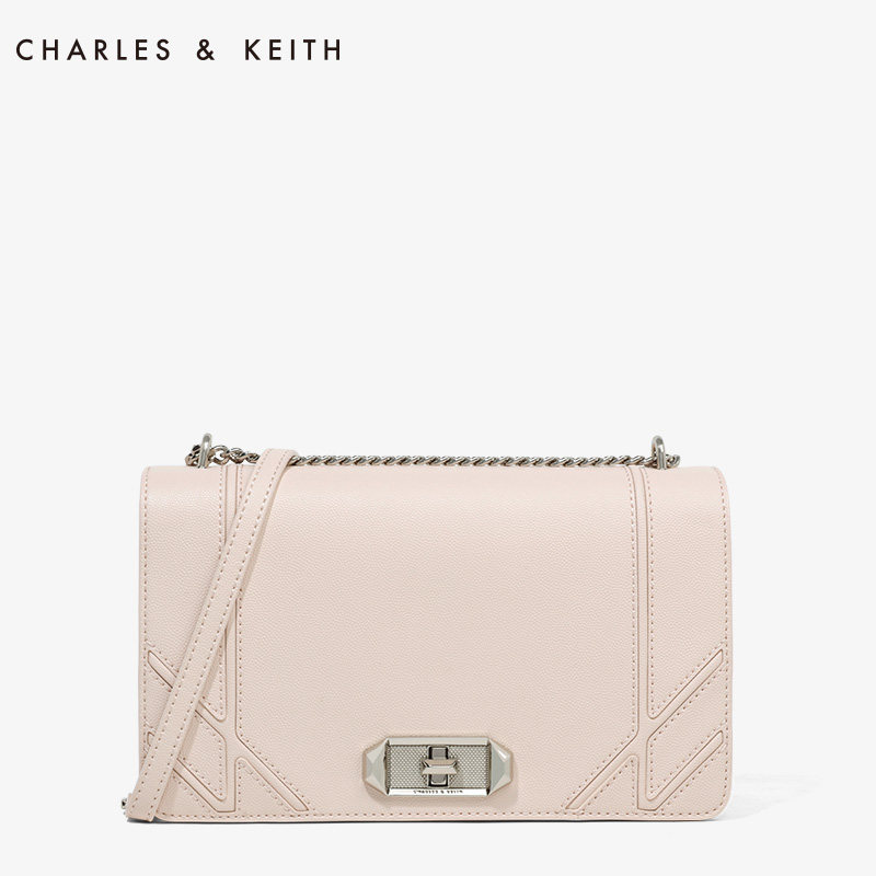CHARLES & KEITH shoulder bag CK2-20670521 European and American minimalist OL hand-held chain Women's bag