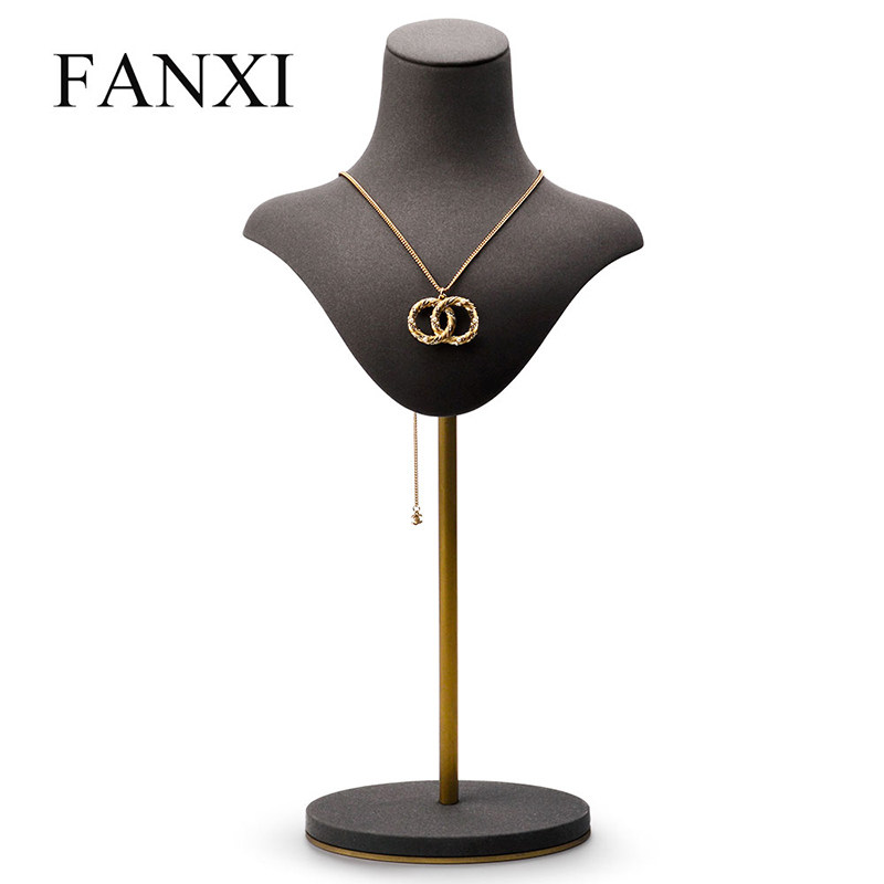 Fanxi FANXI Necklace Show Shelf Portrait Model Neck Metal Jewelry Jewelry Neck Mold Display Props RX033