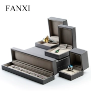 Fanxi FANXI Mới Nhẫn cưới Hộp chải PU Da Quà tặng Vòng cổ Vòng tay Hộp trang sức - Vòng đeo tay Cuff