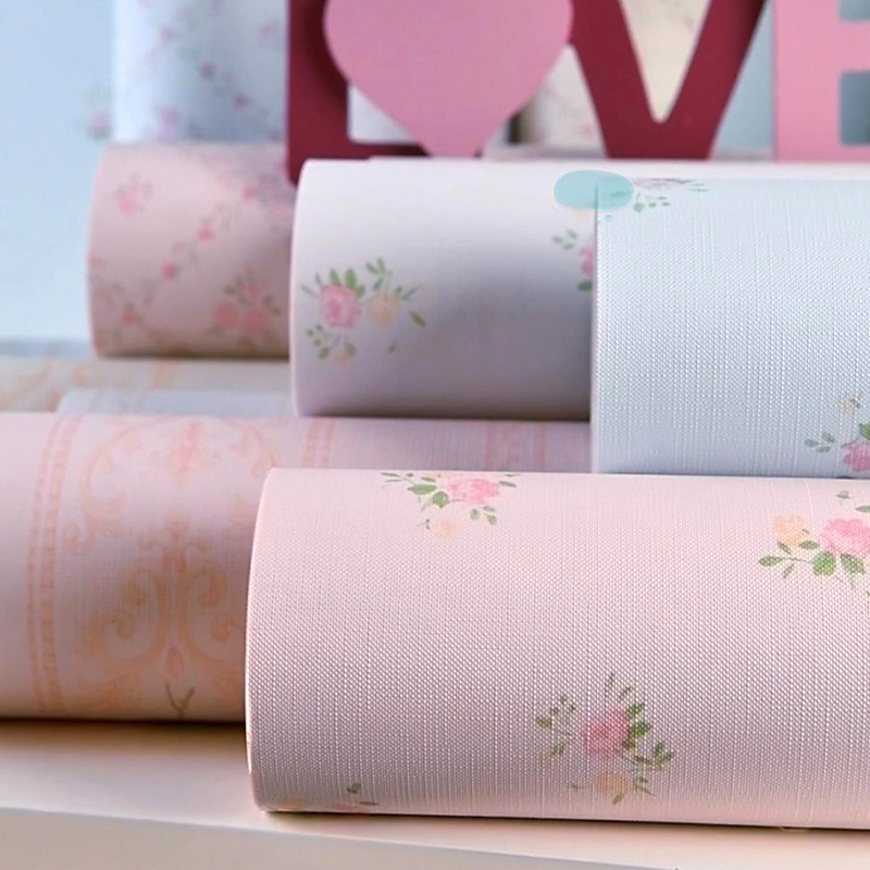 Small flower garden self-adhesive wallpaper bedroom warm pink girl home renovation paste student dormitory waterproof wallpaper
