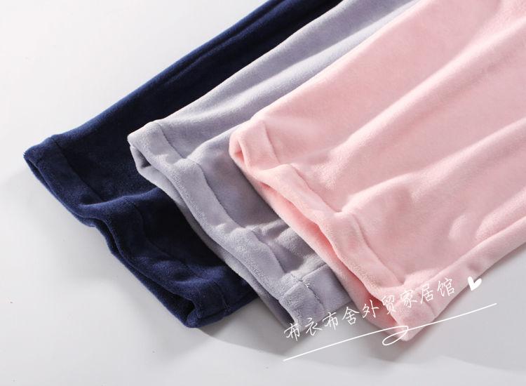 Mùa thu và mùa đông flannel nam và nữ ngủ quần dày ấm để thư giãn kích thước lớn đảo nhung nhung nhà nhung quần legging nam