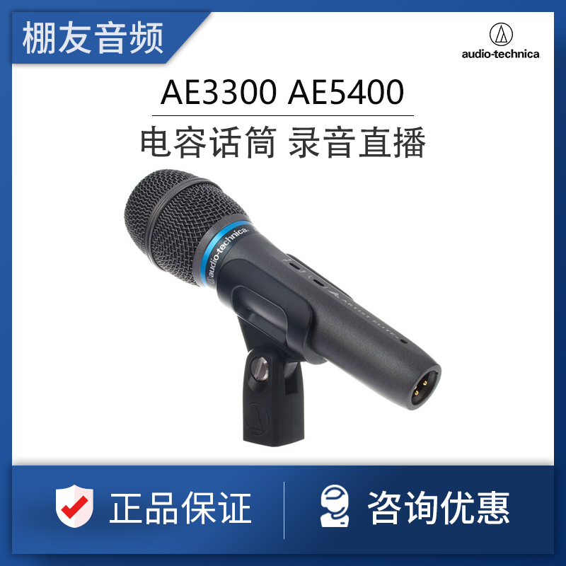 AudioTechnica Iron Triangle AE3300 5400 Large Vibration Man Aperture Microphone