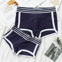 Casual sports pure cotton couple boxer briefs ladies boxer pants mens shorts home loose large size breathable