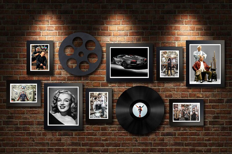 Retro Professional Beauty Hair Salon Hairstyle Decoration Painting and Shops Hang Paintings Fresco Hair Salon hair Dyeing Composition Photo Frame Wall Painting