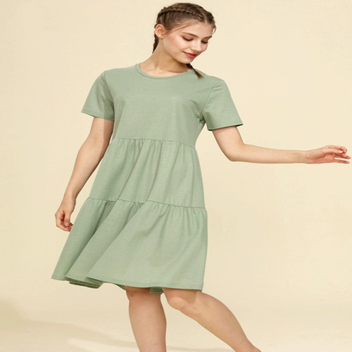 小护士 Тонкая юбка, пижама для отдыха, платье, короткий рукав, большой размер