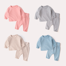 Baby Pure Cotton Fever Warm Underwear Autumn Winter Suit Baby Pyjamas Children High Waist Protective Belly Split Autumn Clothes