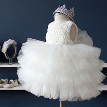 Girl Gown Princess Dresses Princess Skirt Girl Fluffy Kid Flowers Child Wedding Dress Piano for Sleeveless Foreign Air High-end Spring Autumn