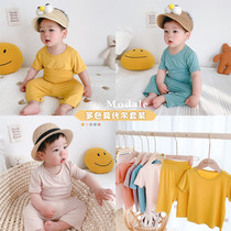 Baby Modale girls pyjamas pure cotton summer clothing Childrens home Suits Women Baby Suit Summer Boy Air Conditioning Suit