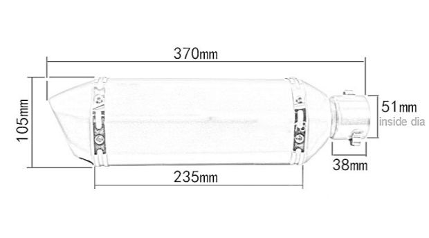 Xe máy tay ga NVX155 phần trước SC ống xả sửa đổi AEROX155 sửa đổi ống xả Tianzhu phần đầy đủ - Ống xả xe máy 	pô xe máy wave