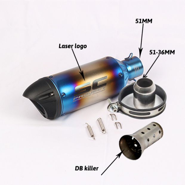 R6 K8K11 Huanglong 600 Little Ninja 300 Horizon Xe máy Xe máy Refit SC Xe thể thao Âm thanh ống xả - Ống xả xe máy ốp pô xe vision