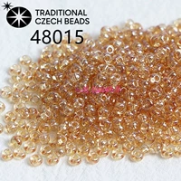 48015 Чешские бусины рисовые прозрачные и перламутровые 2мм 10г, около 1000 шт.