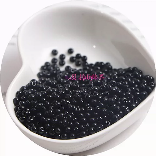 Черный стеклянный браслет из бисера ручной работы, ожерелье и серьги, аксессуар, аксессуары, DIY