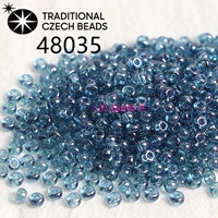 48035 Чешские бусины рисовые с перламутровым и прозрачным диаметром 2мм 10г, около 1000 шт.