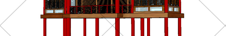 T25 园林景观中式古典古建筑塔楼戏台戏楼戏院SU模型sketchup-33