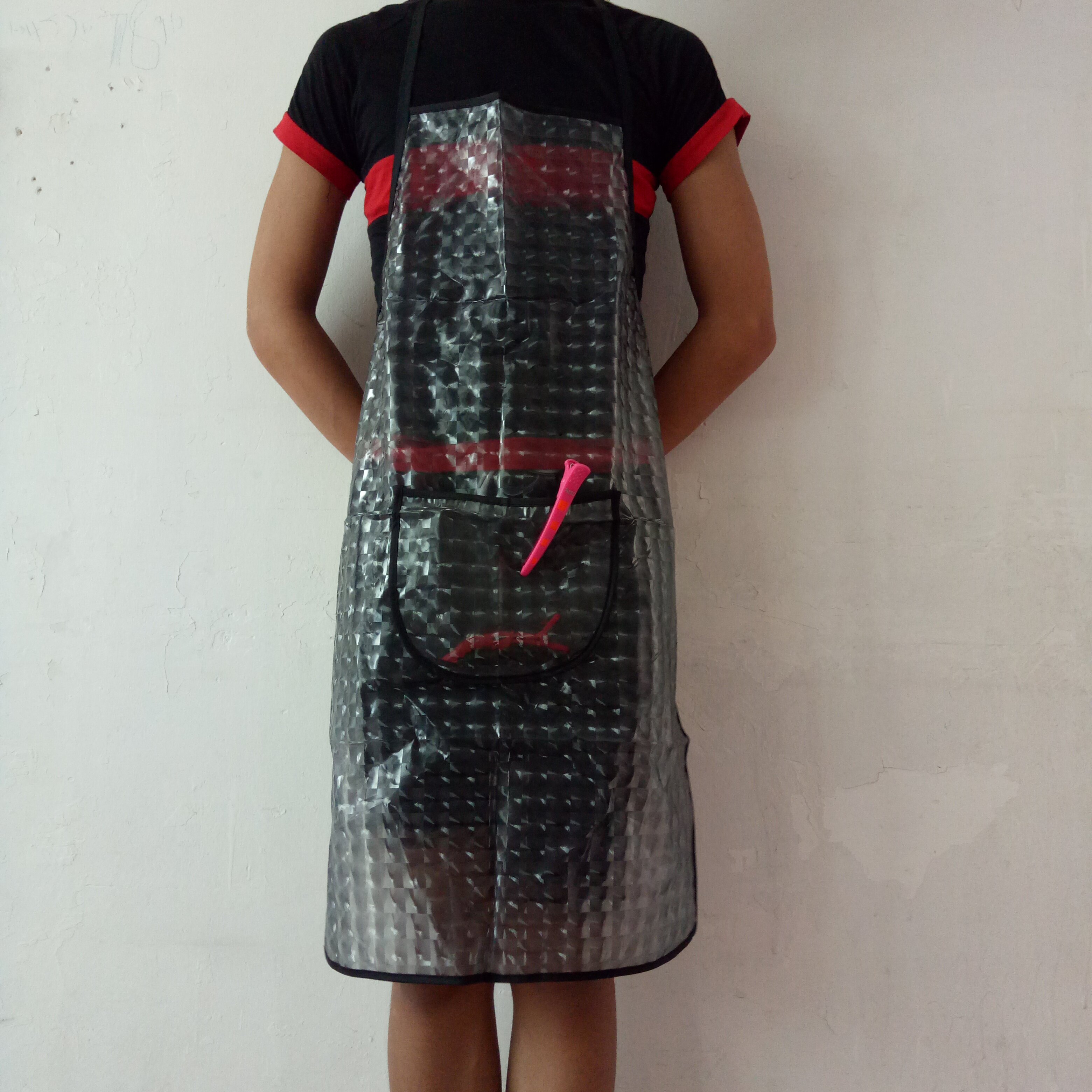 Barber shop hairdresser special apron hair salon middle worker assistant hot dyeing waterproof hair dyeing female overalls customization