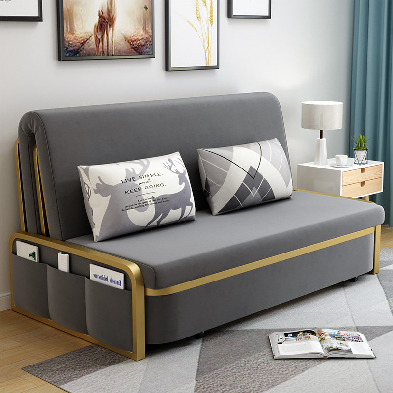 Sofa bed foldable multi-function push and pull dual-use living room small household modern study balcony single double economy type