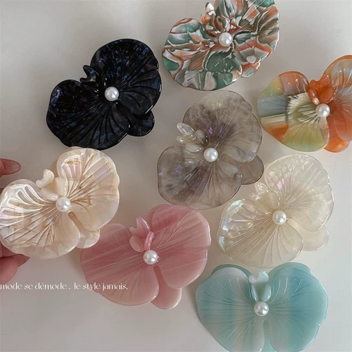 Фаленопсис, трехмерный цветок, текстура уксусной кислоты, заколка для волос, нежная и милая заколка в виде утконоса, боковая заколка, аксессуары для волос, новый стиль