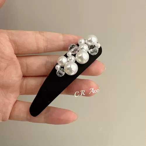 Черные изысканные шпильки для волос из жемчуга, аксессуар для волос, заколка для волос, японские и корейские, изысканный стиль