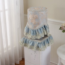 European-style drinking water Hood dust cover pastoral fabric lace drinking water machine set bucket cover two-piece simple set